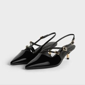 Charles & Keith Buckle-Strap Slingback Pumps